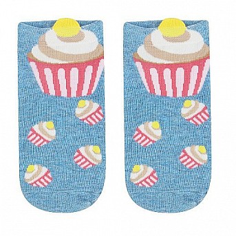 Носки "Кексик" (серо-голубые)