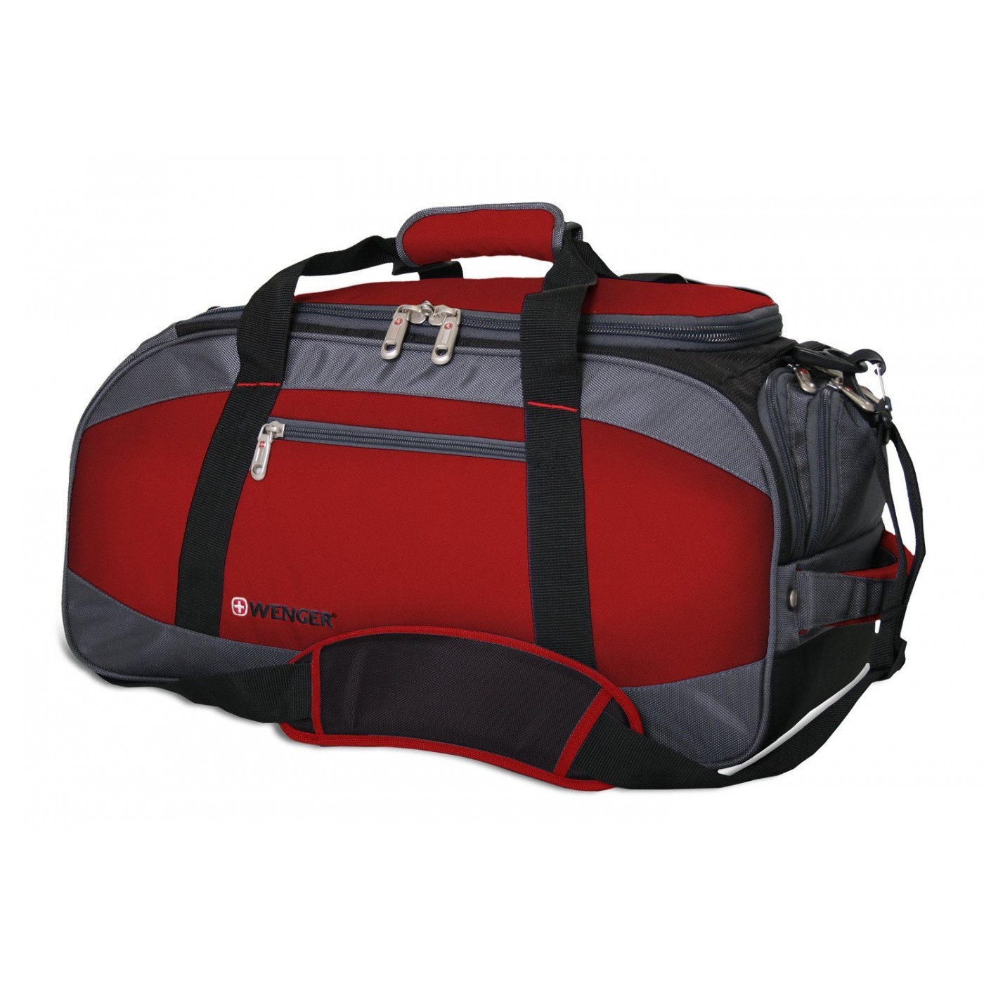 Мужские Сумка спортивная WENGER, красный/серый/чёрный, полиэстер 1200D, 52х25х30 см, 39 л арт. 52744165