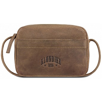 Сумка женская KLONDIKE YUKON «Maya», натуральная кожа в светло-коричневом цвете, 17 х 12 х 4 см