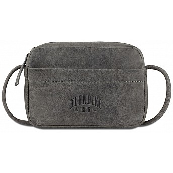 Сумка женская KLONDIKE YUKON «Maya», натуральная кожа в сером цвете, 17 х 12 х 4 см