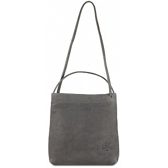 Сумка женская KLONDIKE YUKON «Nora», натуральная кожа в сером цвете, 30 х 32,5 х 12 см