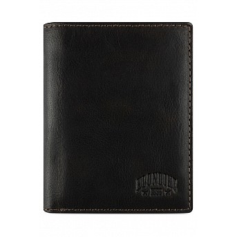 Бумажник KLONDIKE MOUNTAIN «Finn», натуральная кожа в темно-коричневом цвете, 10 х 12 х 2,5 см