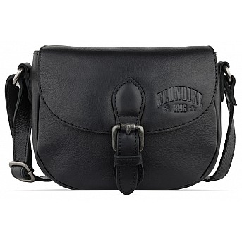 Сумка женская KLONDIKE GOLD «Kate», натуральная кожа в черном цвете, 21 х 16,5 х 6,5 см