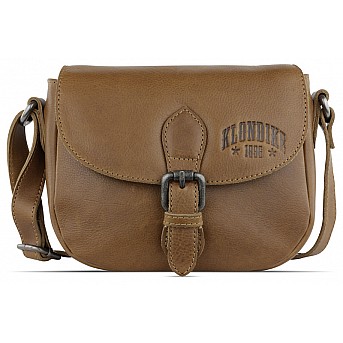 Сумка женская KLONDIKE GOLD «Kate», натуральная кожа в коньячном цвете, 21 х 16,5 х 6,5 см