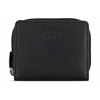 Бумажник KLONDIKE RUSH «Dana», натуральная кожа в черном цвете, 11 х 9 х 2,5 см