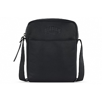 Сумка через плечо KLONDIKE RUSH «Faye», натуральная кожа в черном цвете, 18 х 21 х 4,5 см