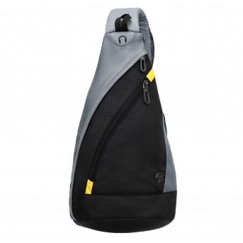 Рюкзак TORBER с одним плечевым ремнем, черный/серый, полиэстер/добби