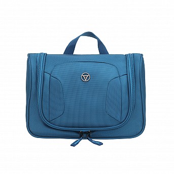 Несессер TORBER,  дорожный, синий, полиэстер, 27х11х22 см