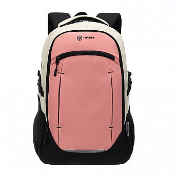 Рюкзак TORBER CLASS X, персиковый, 46 x 32 x 18 см + Мешок для сменной обуви в подарок!