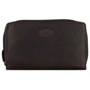 Кошелек KLONDIKE RUSH «Ava», натуральная кожа в темно-коричневом цвете, 16 х 10 х 3 см