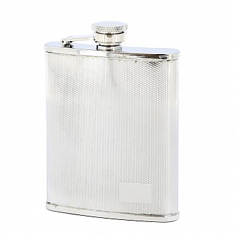 Фляга S.Quire 0,18 л, сталь, серебристый цвет с рисунком