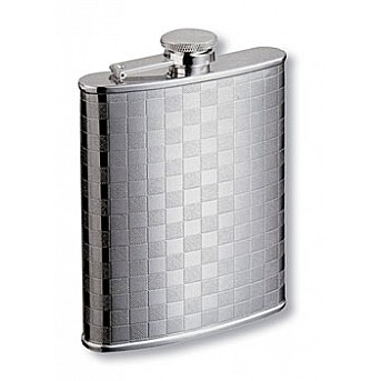 Фляга S.Quire 0,27 л, сталь, серебристый цвет с рисунком
