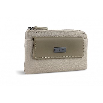 Ключница BUGATTI Sina, бежевая, воловья кожа/полиэстер, 13х1,5х7 см