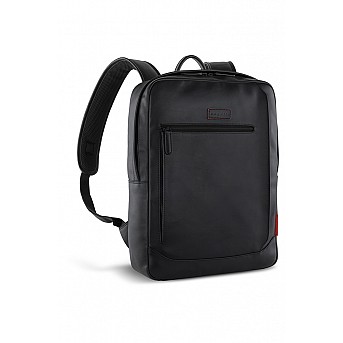 Рюкзак мужской BUGATTI Clark, чёрный, воловья кожа/полиэстер