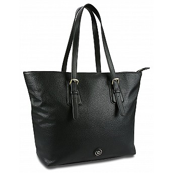 Сумка-тоут женская BUGATTI Passione 15'', чёрная, полиуретан, 47х13х32,5 см