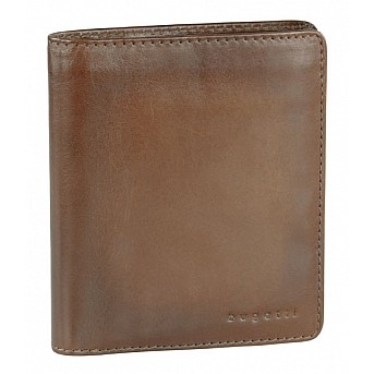 Портмоне BUGATTI Domus, с RFID защитой, коньячный цвет, натуральная воловья кожа, 10х2х12 см