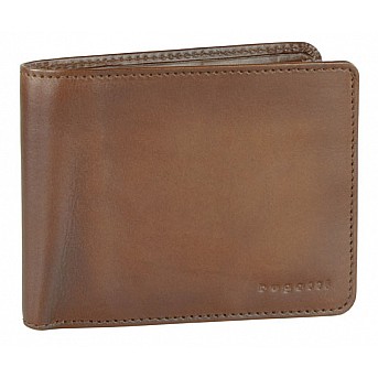 Портмоне BUGATTI Domus, с RFID защитой, коньячный цвет, натуральная воловья кожа, 12х1,5х9,2 с