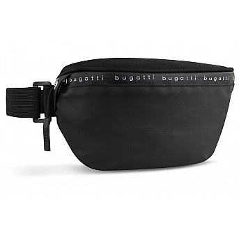 Сумка на пояс BUGATTI Blanc Delight, чёрная, нейлон RPET600D/тарпаулин/полиэстер