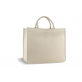 Сумка-тоут женская BUGATTI Daphne, бежевый цвет, воловья кожа/полиэстер, 41х15х34,5 см