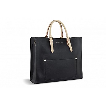 Сумка-шоппер BUGATTI Ella, черная , полиуретан, 37х12х31 см