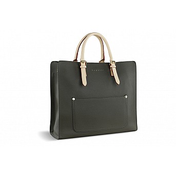 Сумка-шоппер BUGATTI Ella, оливковая, полиуретан, 37х12х31 см