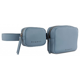 Сумка на пояс BUGATTI Almata, с кошельком, голубая, полиуретан, 29x5x13 см
