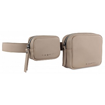 Сумка на пояс BUGATTI Almata, с кошельком, песочная, полиуретан, 29x5x13 см