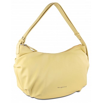 Сумка наплечная женская BUGATTI Daria, жёлтая, полиуретан