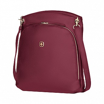 Сумка женская WENGER LeaSophie через плечо, красная, ПВХ/Полиэстер, 28x29x7см