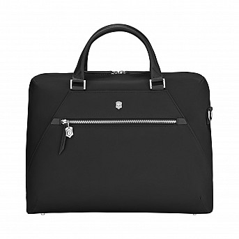 Портфель VICTORINOX Victoria Signature Briefcase, черный, нейлон/кожа Портфель VICTORINOX Victoria Signature Briefcase, черный, нейлон/кожа