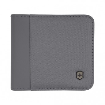 Бумажник VICTORINOX Travel Essentials Bi-Fold Wallet, с защитой от сканирования RFID, серый, полиэстер, 11x2x10 см