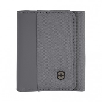 Бумажник VICTORINOX Travel Essentials Tri-Fold Wallet, серый, полиэстер, 9x2x10 см