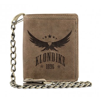 Бумажник KLONDIKE «Wayne Eagle», натуральная кожа в светло-коричневом цвете, 10,5 х 12,5 х 2,5 см