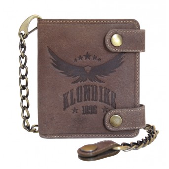 Бумажник KLONDIKE «Tim Eagle», натуральная кожа в светло-коричневом цвете, 10,5 х 12,5 х 2,5 см