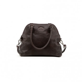 Сумка женская KLONDIKE DIGGER «Ella», натуральная кожа в темно-коричневом цвете, 35 x 28,5 x 12,5 см