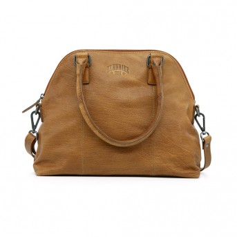 Сумка женская KLONDIKE DIGGER «Ella», натуральная кожа в коньячном цвете, 35 x 28,5 x 12,5 см