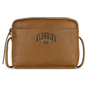 Сумка через плечо KLONDIKE RUSH «Allison», натуральная кожа в коньячном цвете, 18 х 14 х 5 см