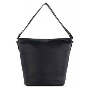 Сумка через плечо KLONDIKE RUSH «Samantha», натуральная кожа в черном цвете, 40 х 32,5 х 15,5 см