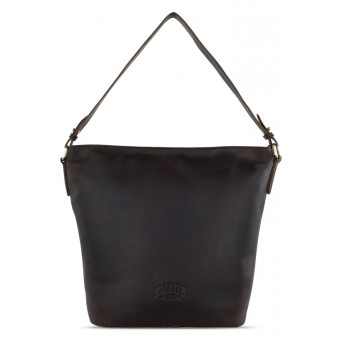 Сумка через плечо KLONDIKE RUSH «Samantha», натуральная кожа в темно-коричневом цвете, 40х32,5х15,5