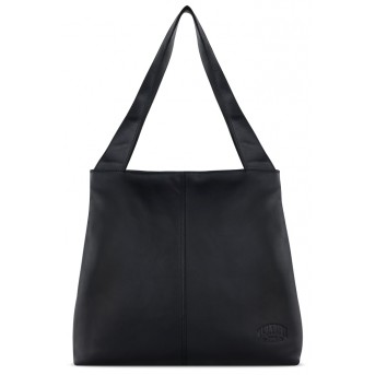 Сумка через плечо KLONDIKE RUSH «Katrina», натуральная кожа в черном цвете, 43 х 31,5 х 12 см