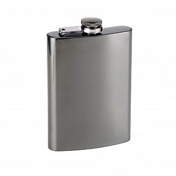 Фляга S.Quire 0,24 л, сталь, черная, глянцевая
