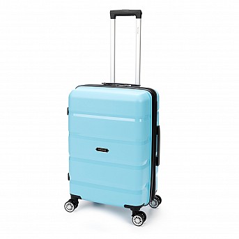 Чемодан TORBER В Отпуск, бирюзовый, полипропилен