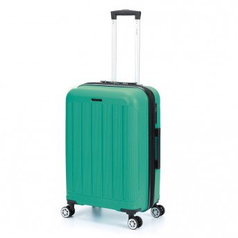 Чемодан TORBER В Отпуск, ярко-бирюзовый, полипропилен