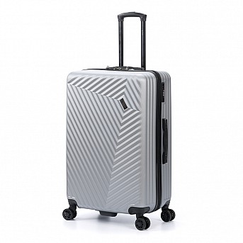 Чемодан TORBER Lama, серебристый, ABS-пластик