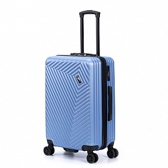 Чемодан TORBER Lama, синий, ABS-пластик