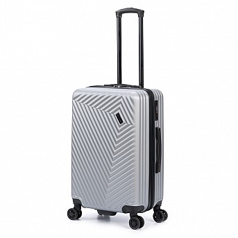 Чемодан TORBER Lama, серебристый, ABS-пластик