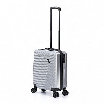 Чемодан TORBER Lama, серебристый, ABS-пластик