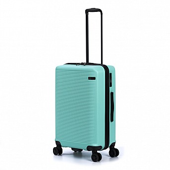 Чемодан TORBER Caspian, светло-зелёный, ABS-пластик