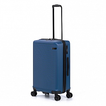 Чемодан TORBER Caspian, тёмно-синий, ABS-пластик