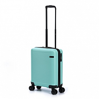 Чемодан TORBER Caspian, светло-зелёный, ABS-пластик